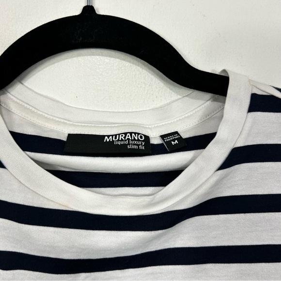 MURANO liquid luxury slim fit strip bub snorkel T-shirt X27 - Picture 4 of 5